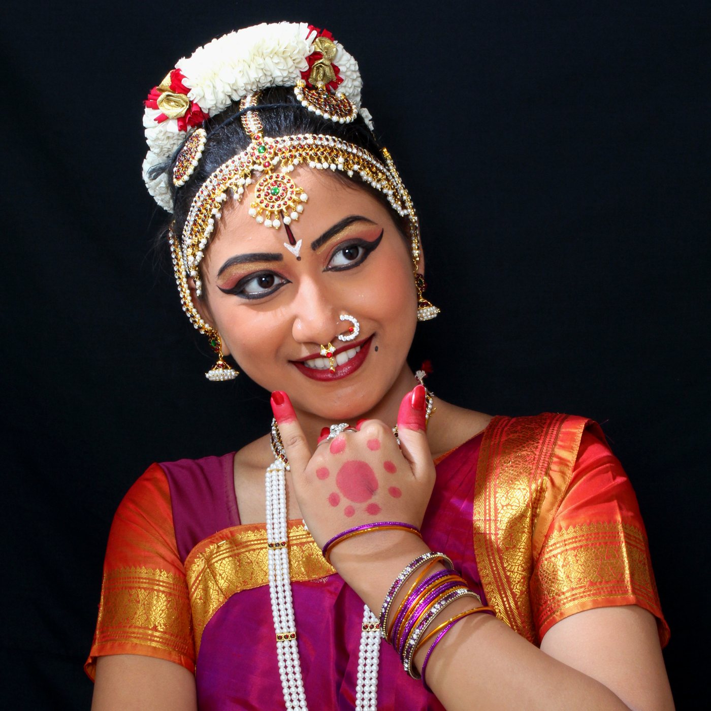 Square portrait with bangles